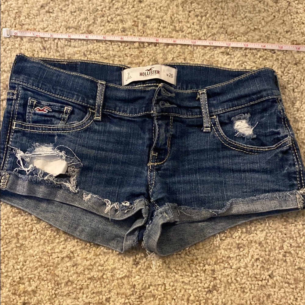 Hollister Women's Blue Denim Shorts
